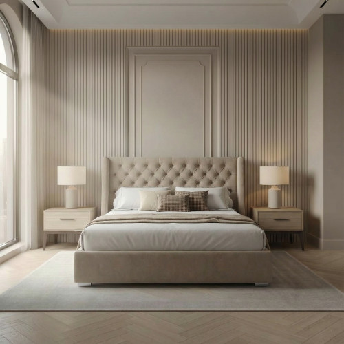 Classic Wingback Bed